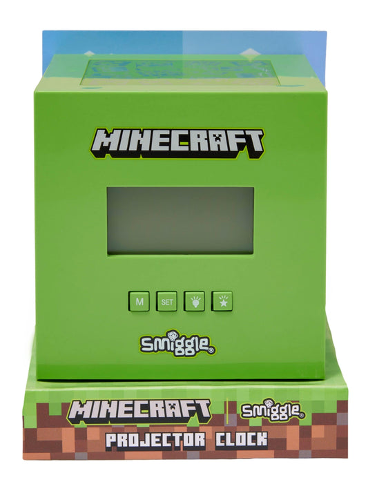Smiggle - Işık Projektörlü Minecraft Dijital Saat-0